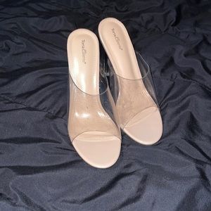 Torta Caliente clear heels, NO BOX, only worn once